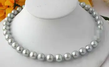 

Jewelry 11-12mm natural south sea gray pearl necklace