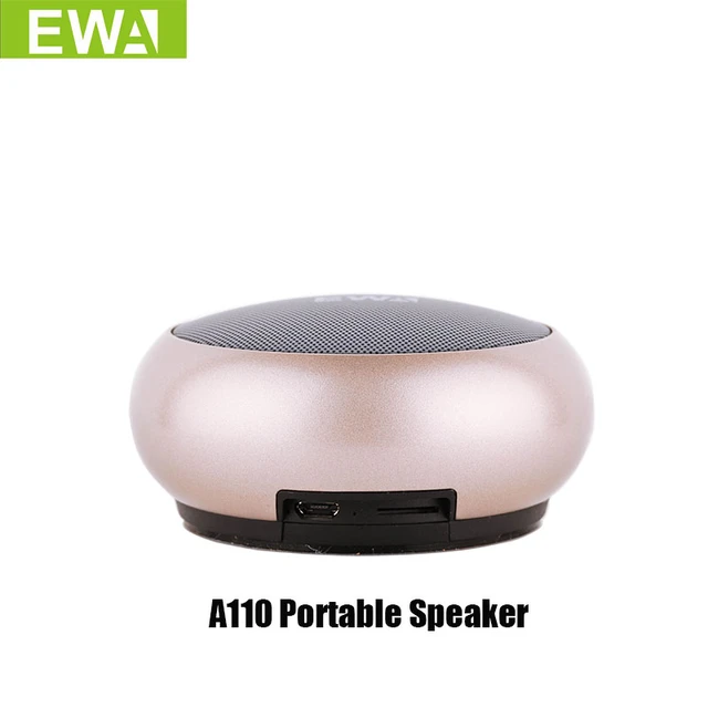 EWA Altavoz Bluetooth pequeño A110 con sonido estéreo fuerte, altavoz  inalámbrico portátil con linterna, tiempo de reproducción de 12 horas,  tarjeta