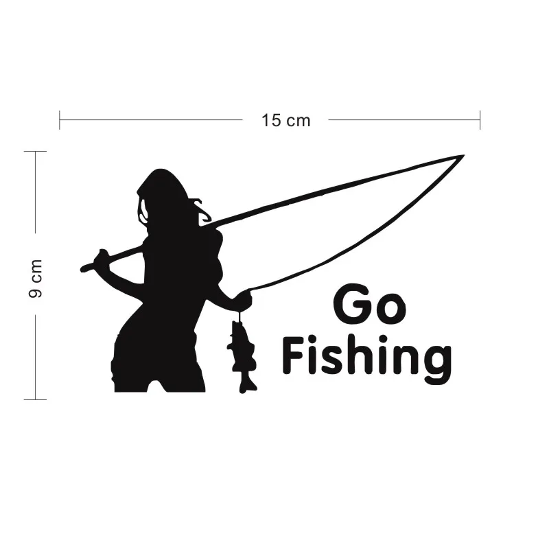 Cunymacos наружные наклейки для спортивных автомобилей GO FISHING Beauty Fishing Декоративные