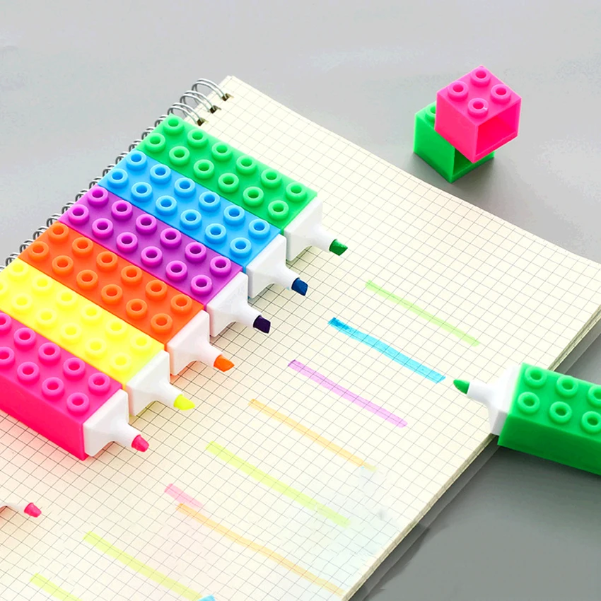 

1PC Mildliner Highlighter Pen Planner Notebook DIY Marking Highlighters For School Colored Pens Cute Stationery 6 Colors Student