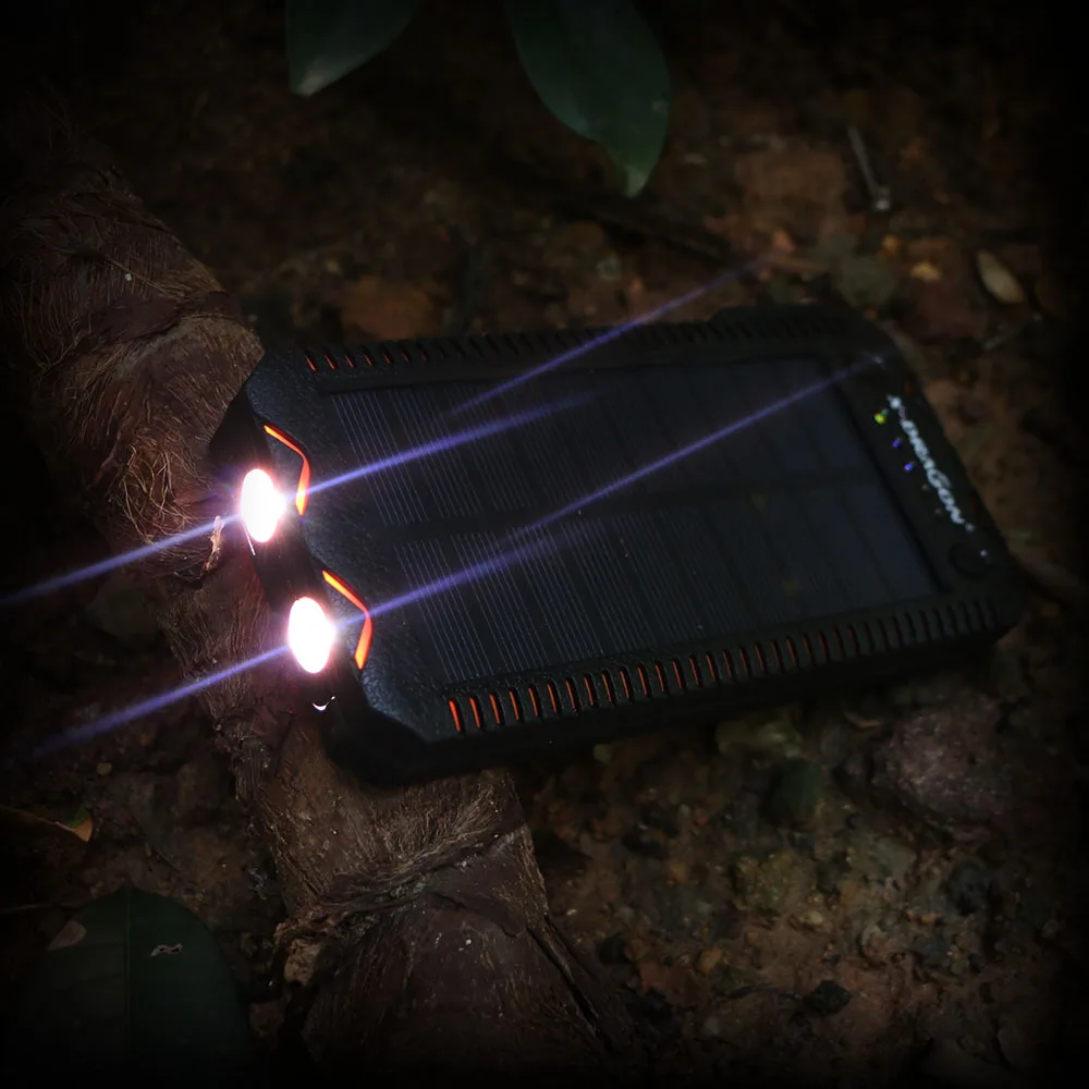 X-DRAGON 15000mAh Power Bank Solar External Battery Power Charger for iPhone Samsung Huawei Smartphones Xiaomi Outdoors Camping X-DRAGON 15000mAh Power Bank Solar External Battery Power Charger for iPhone Samsung Huawei Smartphones Xiaomi Outdoors Camping