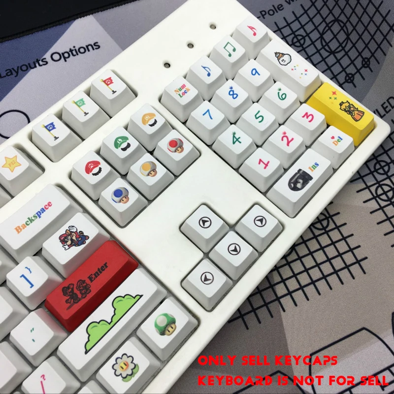 104-key Супер Марио персональная термосублимация PBT Keycap OEM профиль/оригинальная высокомеханическая клавиатура для Cherry MX