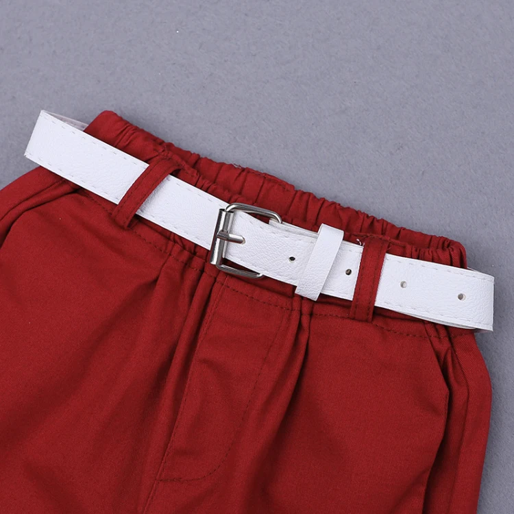 baby clothes set Flora boys top pants gentleman suit with bow tie waistband (9)