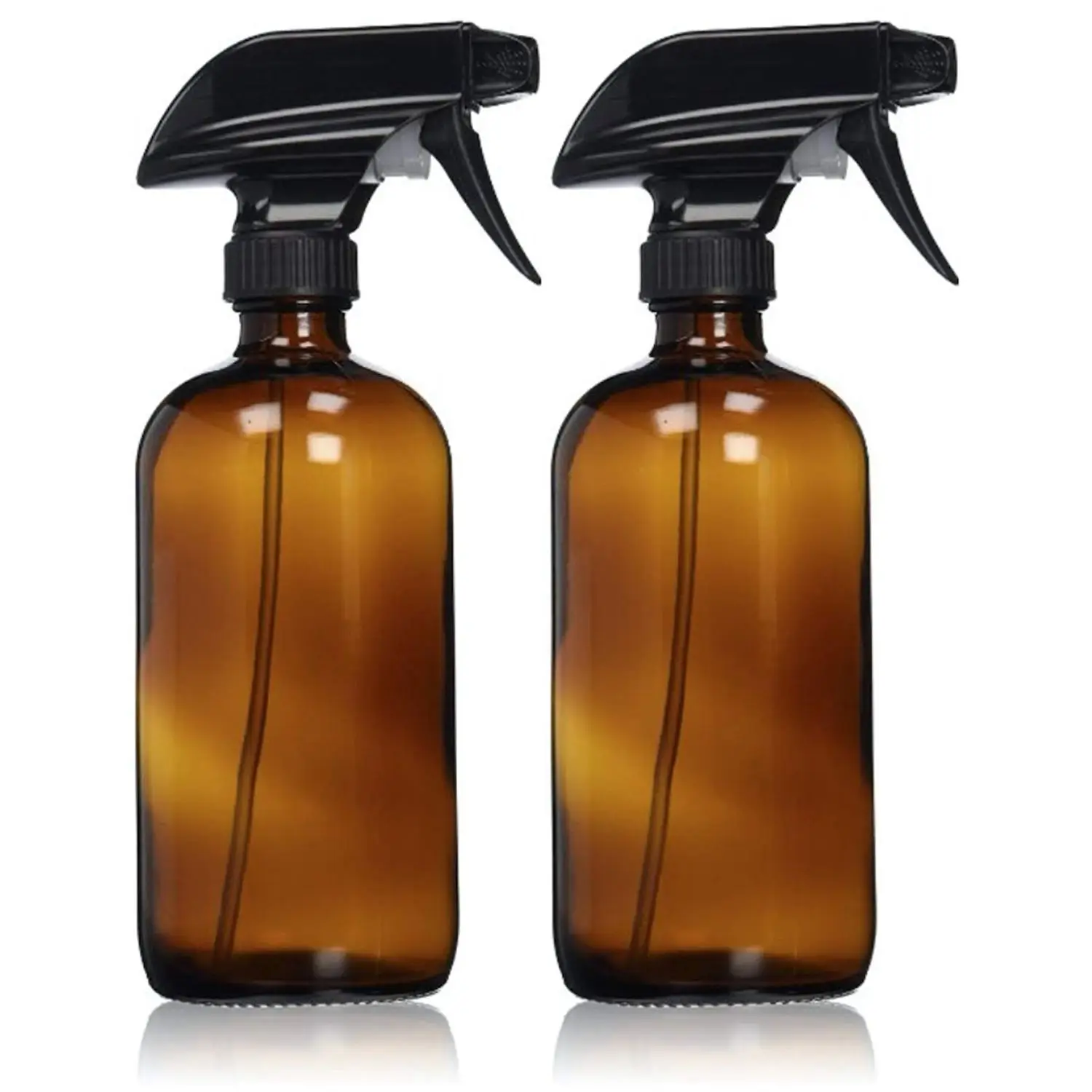 Empty Amber Glass Spray Bottles with Labels (2 Pack) - Refillable Container for Essential Oils Cleaning Products or Aromathe Empty Amber Glass Spray Bottles with Labels (2 Pack) - Refillable Container for Essential Oils Cleaning Products or Aromathe