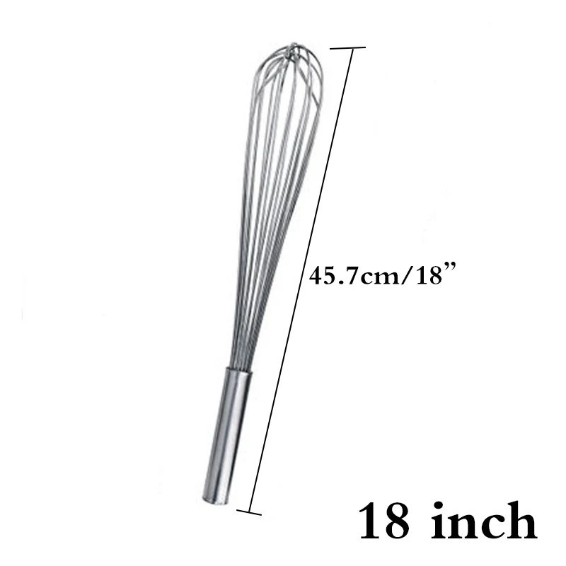 10/14/18/22 дюймовые рыболовные плоскогубцы из нержавеющей стали, ручной венчик для взбивания яйцо ручной миксер смеситель Молочный Крем Масло инструмент для смешивания Большой помешивая Кухня посуда - Цвет: 18inch