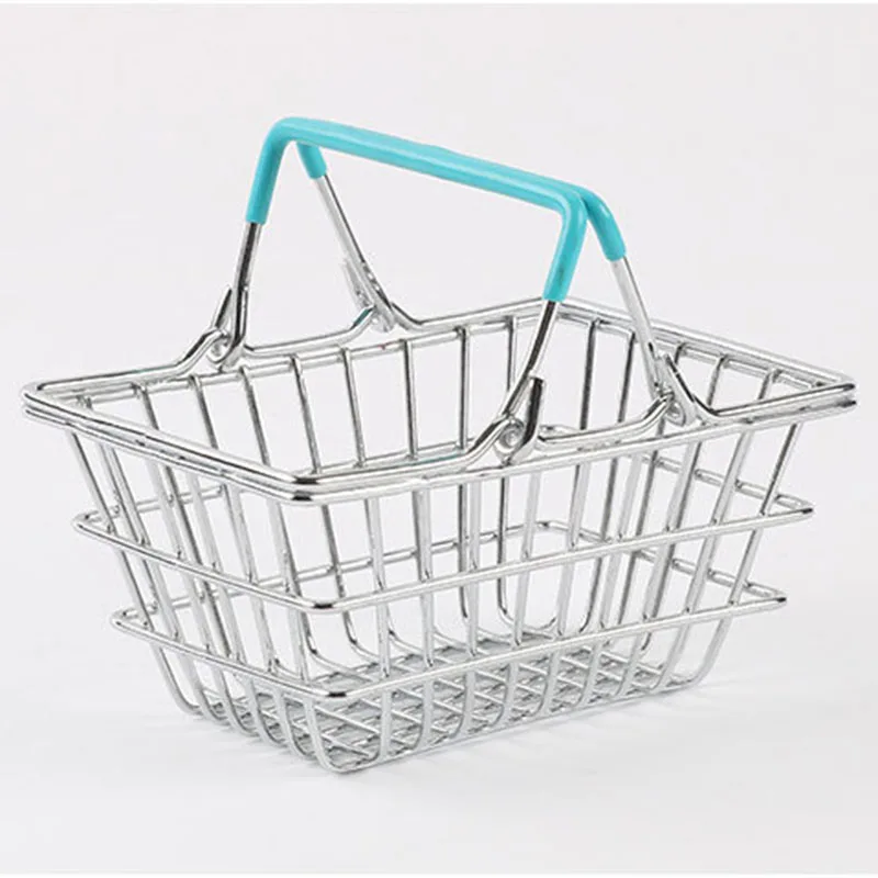 

Makeup Organizer Portable Mini Supermarket Shopping Basket Shopping Basket Home Debris Storage Box Organizador 2019 Hot Sale