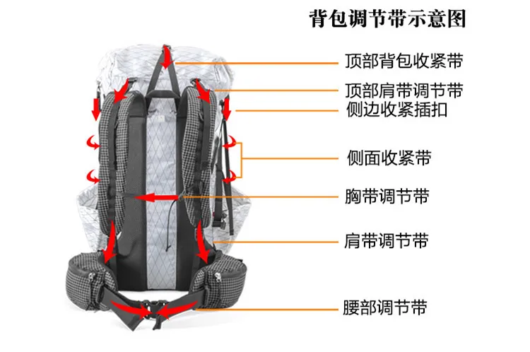 3F UL GEAR 35L-45L легкий прочный туристический походный рюкзак для улицы ультралегкий безрамный пакет XPAC& UHMWPE сумки