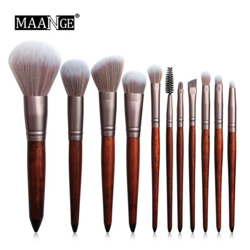 Animal hair Makeup Brushes Loose Powder Brush Wooden Handle Blush Brush