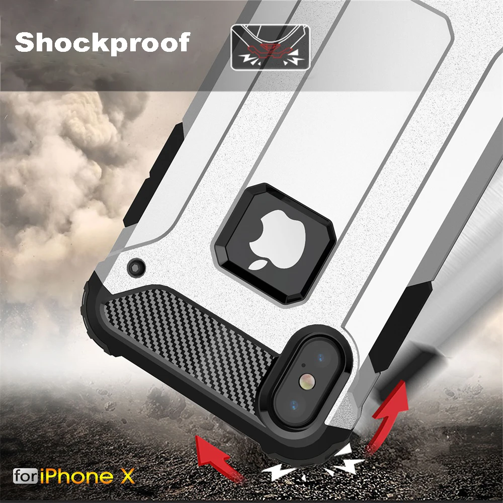 

Shockproof Case For iPhone 6 6s 7 8 Plus 5 5s SE Anti-knock Silicone Case For iPhone X XR XS Max Phone Case Cover Shell