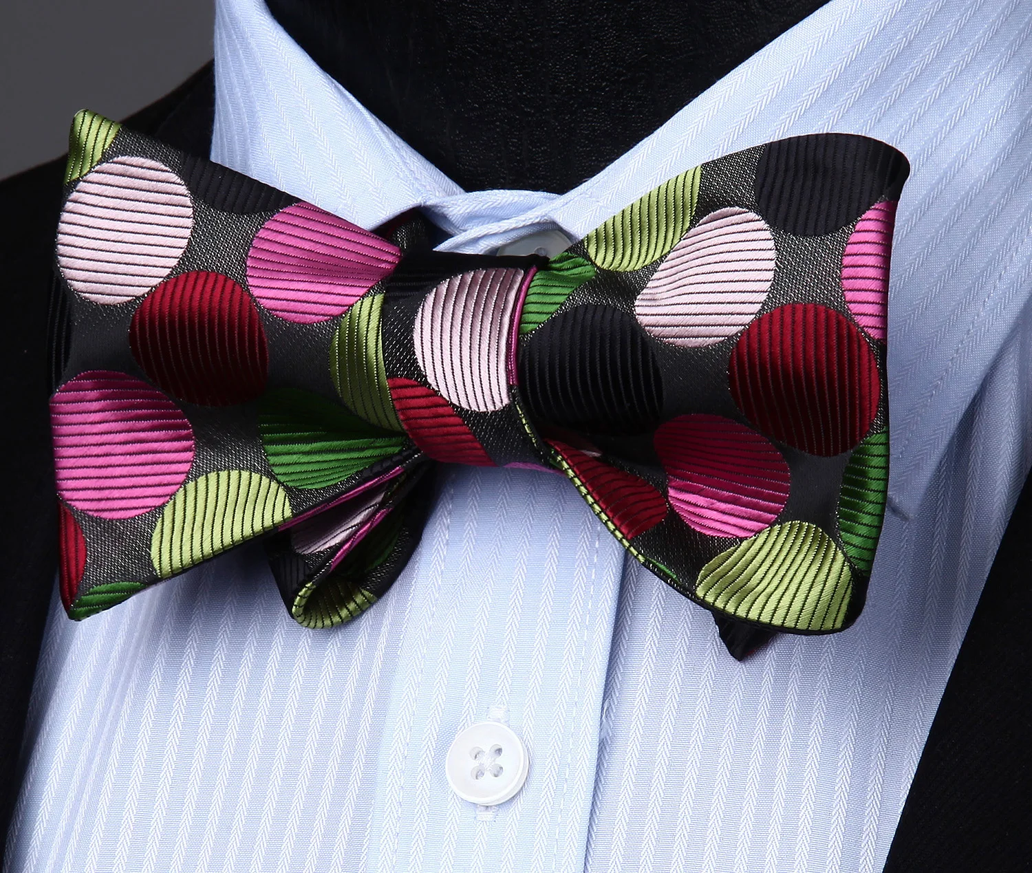  Men Bow Tie Woven Handkerchief Party Wedding Pink Green Check Plaid Self Bow Tie Pocket Square Set 