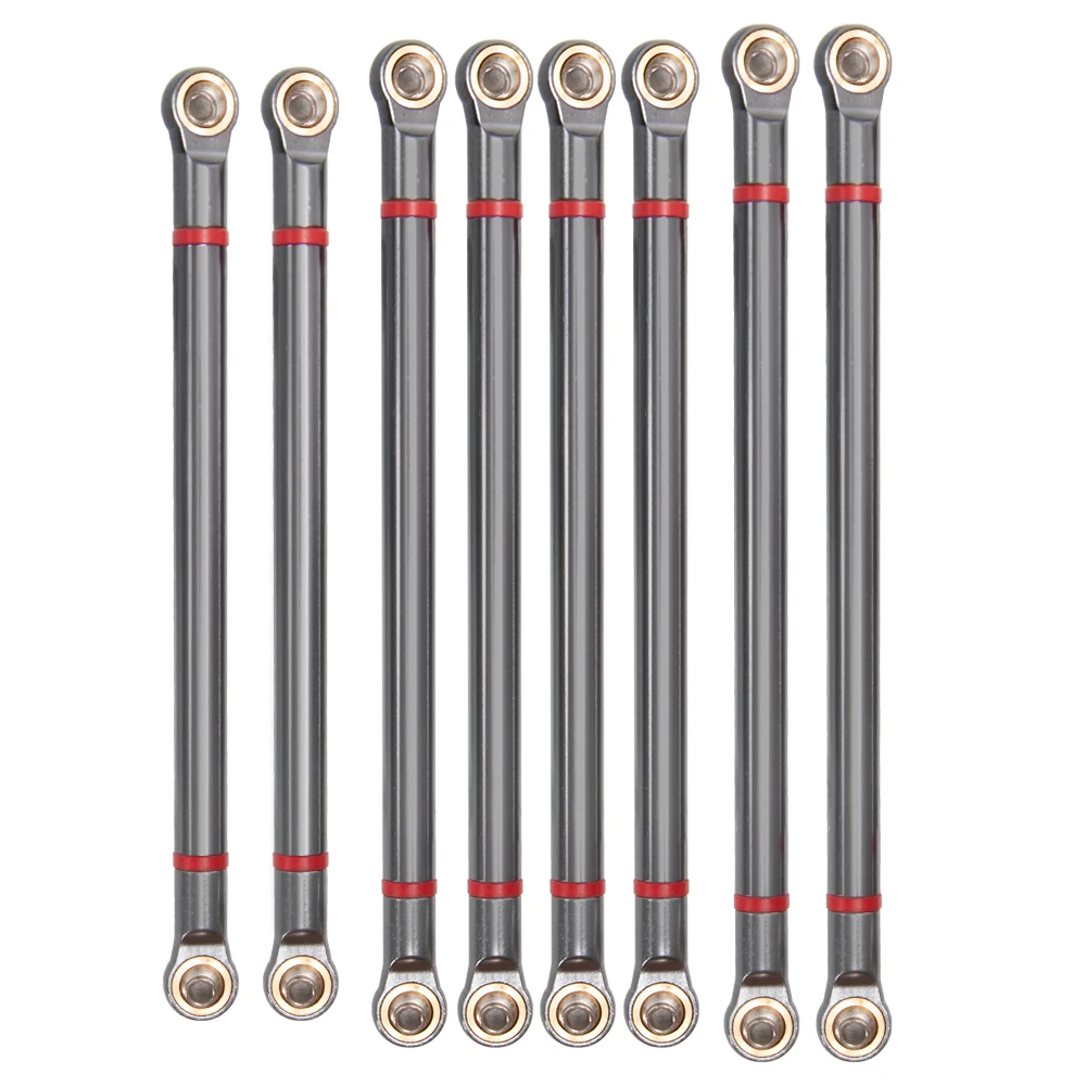 

8pcs/lot Axial Scx10 Aluminum Alloy Upgrade Link Rod for 313MM Wheelbase Black Red Titanium Colour For choice