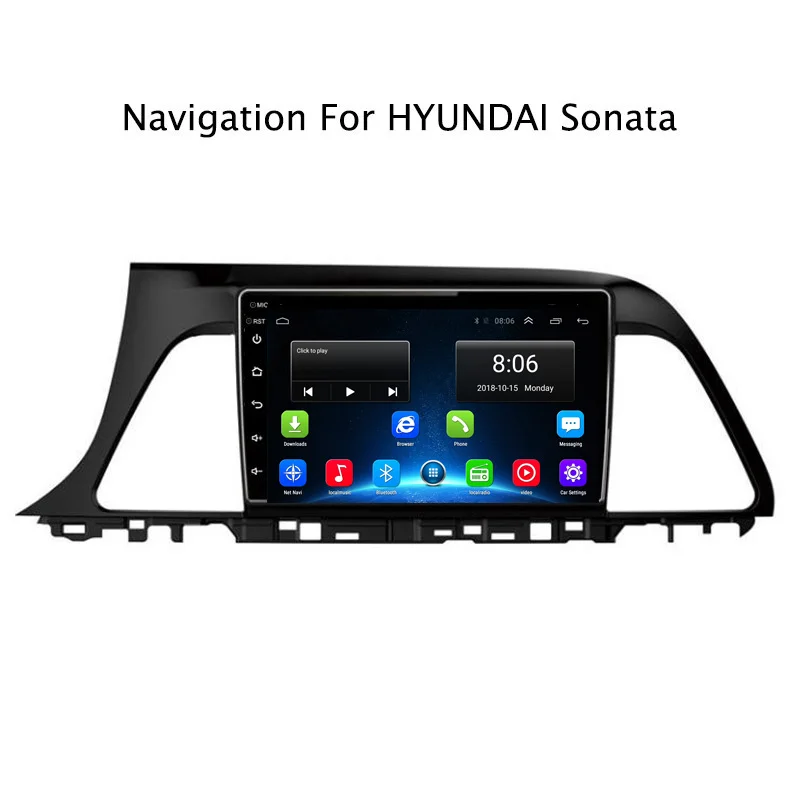 Cheap 9" 2G RAM 32G ROM car dvd player android For Hyundai Sonata 2016-2018 with sim card slot radio gps navigation stereo 1