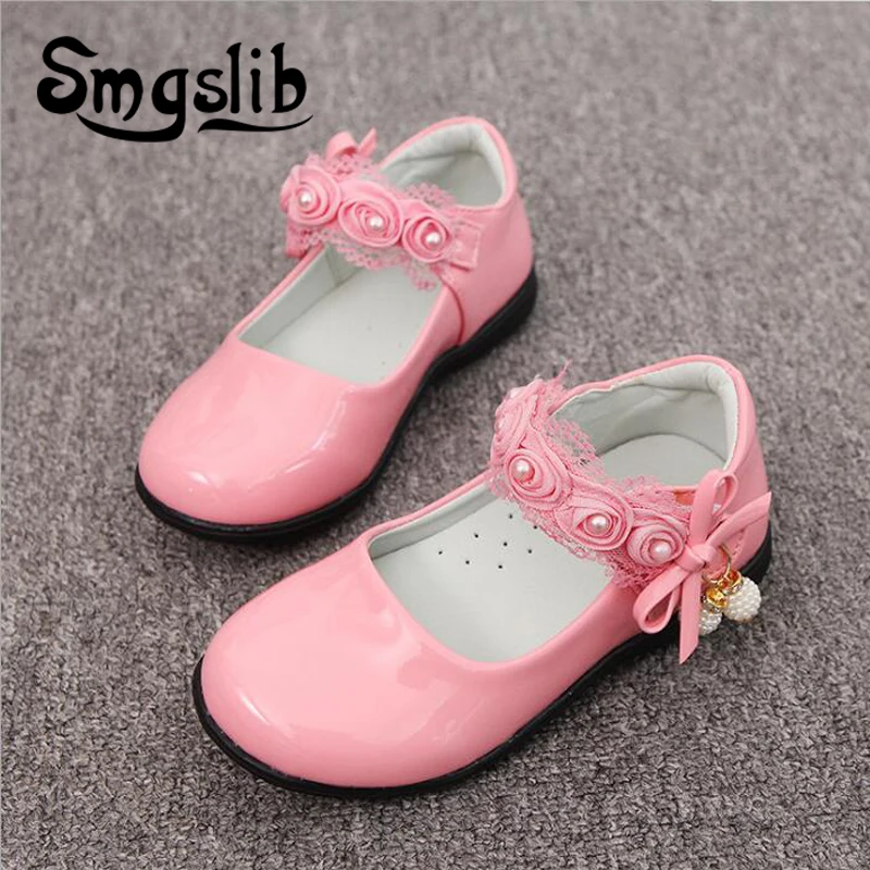 Smgslib/детская обувь для девочек; кожаные модельные туфли с бантом, кружевом и кисточками для школьниц; весенне-осенние Свадебные модельные туфли для девочек