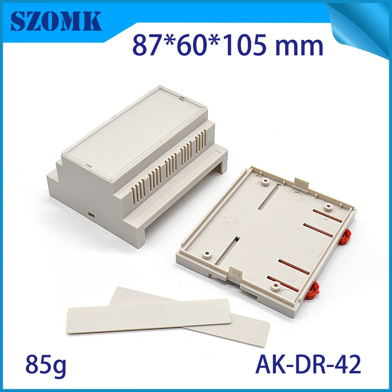 szomk plastic din rail power supply enclosure project box PLC plastic enclosure for electronics din rail junction housing (6)