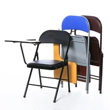 High Quality Folding Office Chair Portable Office Meeting Conference Chair With Writing Board Stable Household Computer