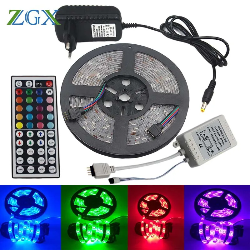 Светодиодная ленсветильник RGB 5050 5 м 10 15 светодиодов декоративная светодиодная