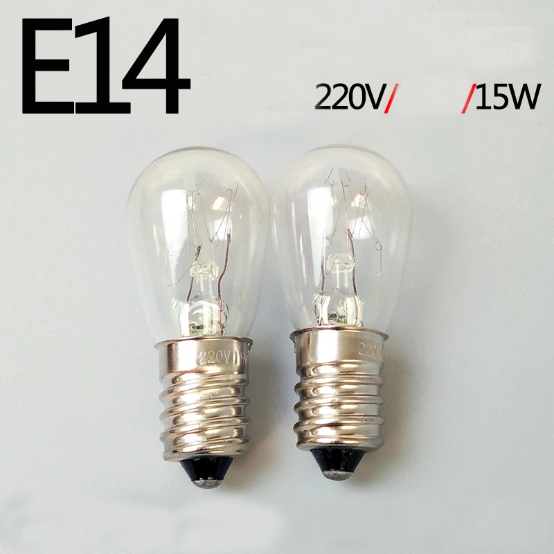 bouw Opnemen Zelden E14 Schroef 220 V 15 W Kleine Lamp 110 V 24 V Gloeilamp voor  Koelkast/Pompen Unit/Magnetron Night Verlichting 5 stks|LED Lampen &  Buizen| - AliExpress