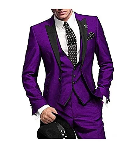 

Mens Slim Fit 3 Piece Suit Groomsman Formal Business Tuxedo One Button Evening Prom Peak Lapel Stage Suit 2019 Blazer