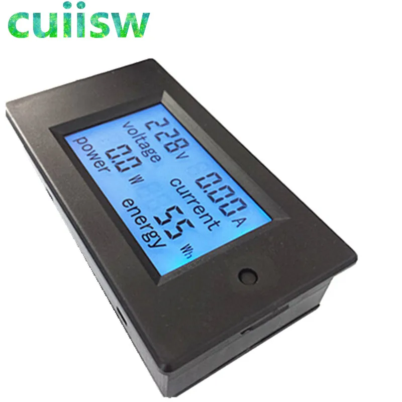 

New 4 in 1 meter Voltage Current Power Energy meter Gauge AC 80-260V 20A voltmeter Ammeter Watt Power Meter Free Shipping