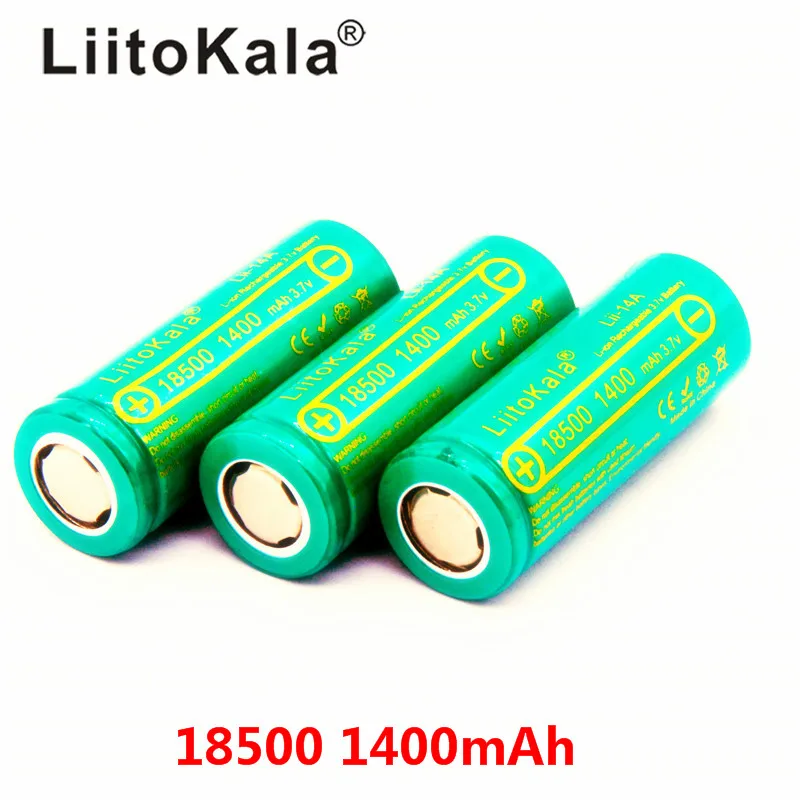 LiitoKala Lii-14A 18500 1400mah аккумуляторная батарея 18500 батарея 3,7 V для lashlight безопасный li-ion