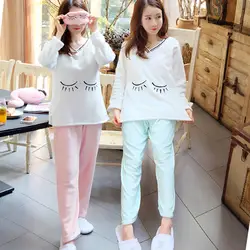 2019 Женская Пижама Onesie костюм Qiu Dong с утолщение пижамы для беременных женщин послеродовой кормящих коралловый повязку на глаза ее