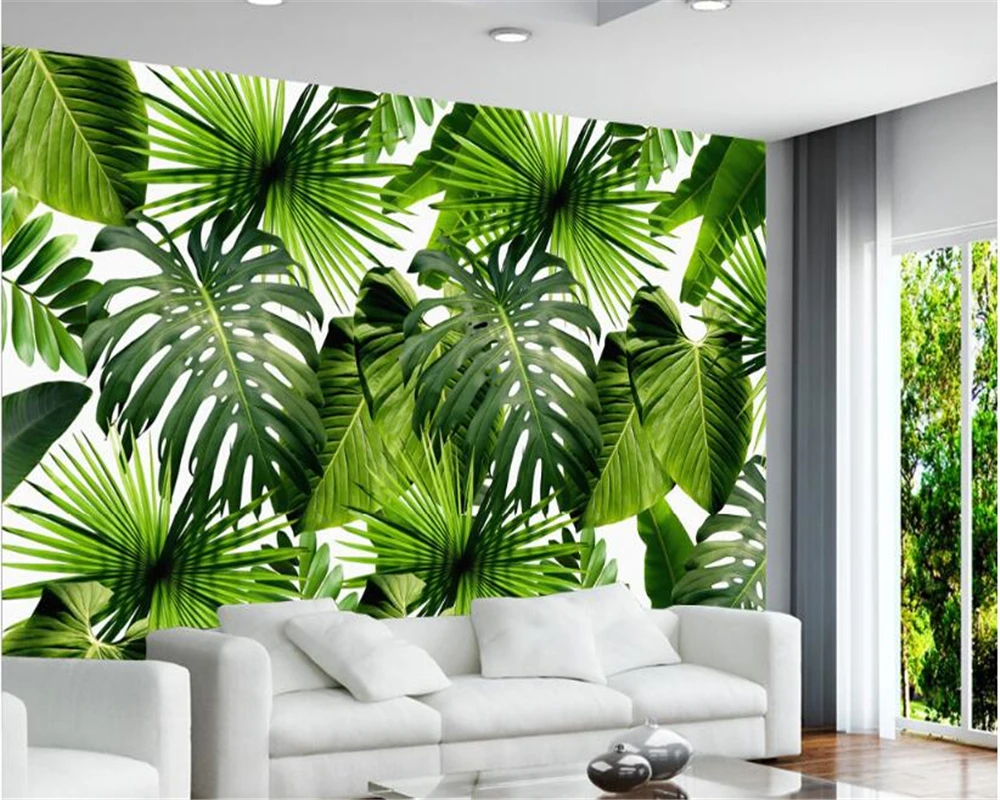 Gambar Kustom Alam Hutan Pohon Wallpaper Mural Abstrak Sederhana Gambar