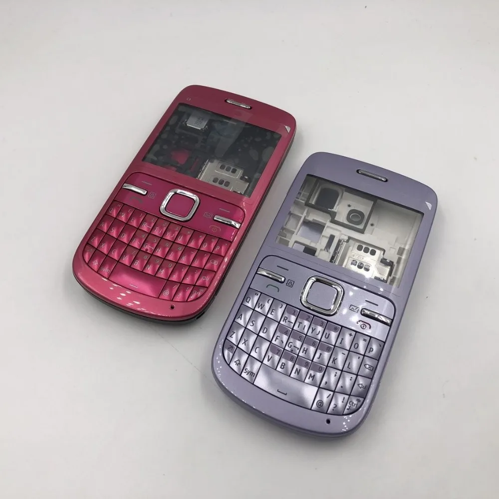 10 шт./лот полный корпус для Nokia C3 00 задняя крышка батарейного отсека передней