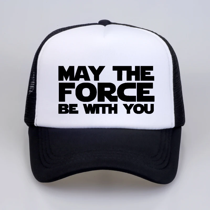 Звездные войны, Мужская/Женская модная бейсболка, Может Сила быть с вами, принт шляпы с буквами, летняя сетчатая Кепка для водителя грузовика, шляпа для папы - Цвет: Многоцветный