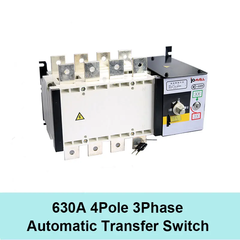 

630amp 220V/ 230V/380V/440V 4 pole 3 phase automatic transfer switch ats