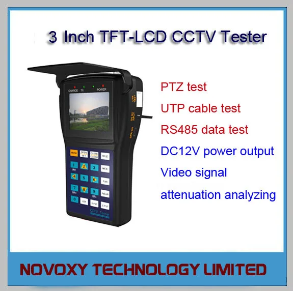 

Free Shipping Multifunction CCTV Camera Video Tester PTZ Control Signal Attenuation UTP Cable RS485 Test DC12V Out