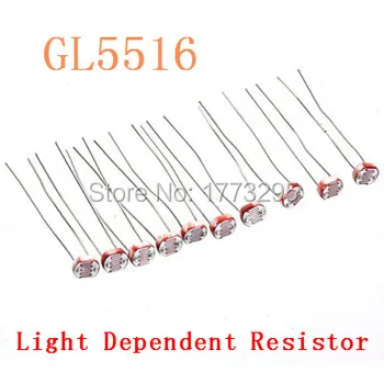 

wholesale new original 50PCS GL5516 5516 Light Dependent Resistor LDR 5MM Photoresisto photosensitive sensor For Arduino