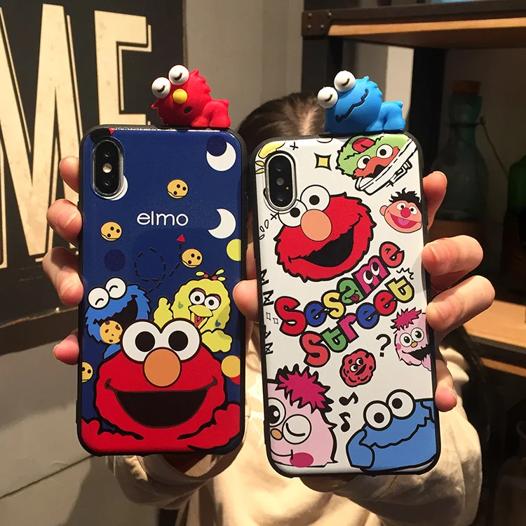 

Oneplus 6T Cartoon case One plus 6 Cute 3D Sesame Street phone case For OnePlus 3 3T 1+5 5T Cute back cover