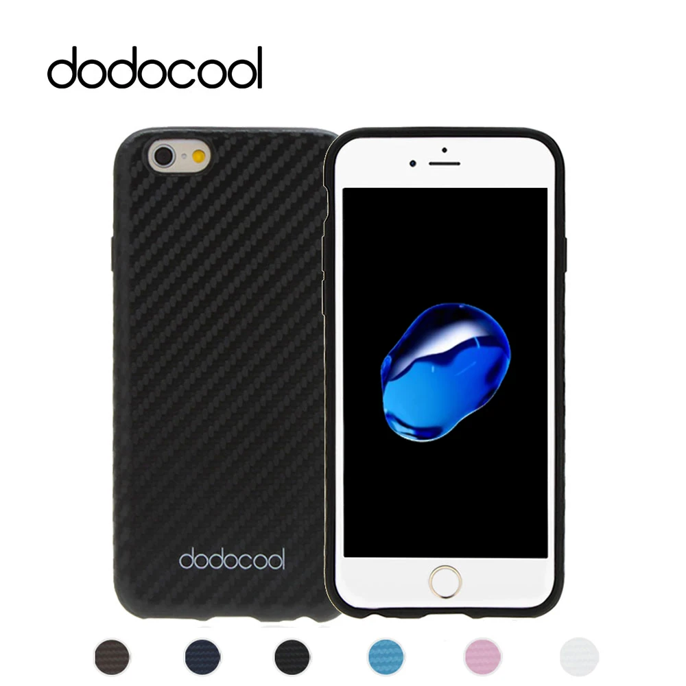 

dodocool cases For iPhone 6 6S Case Six Color Soft Textured PU Leather TPU Case Back Cover Skin Protective Shell Phone Case