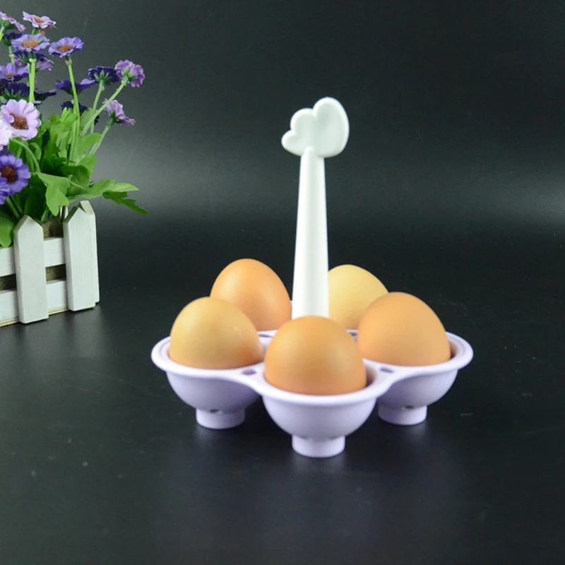 

Plastic Flower Shaped Steamed Eggs Rack Holder Stand for 5 Eggs Kitchen Tool