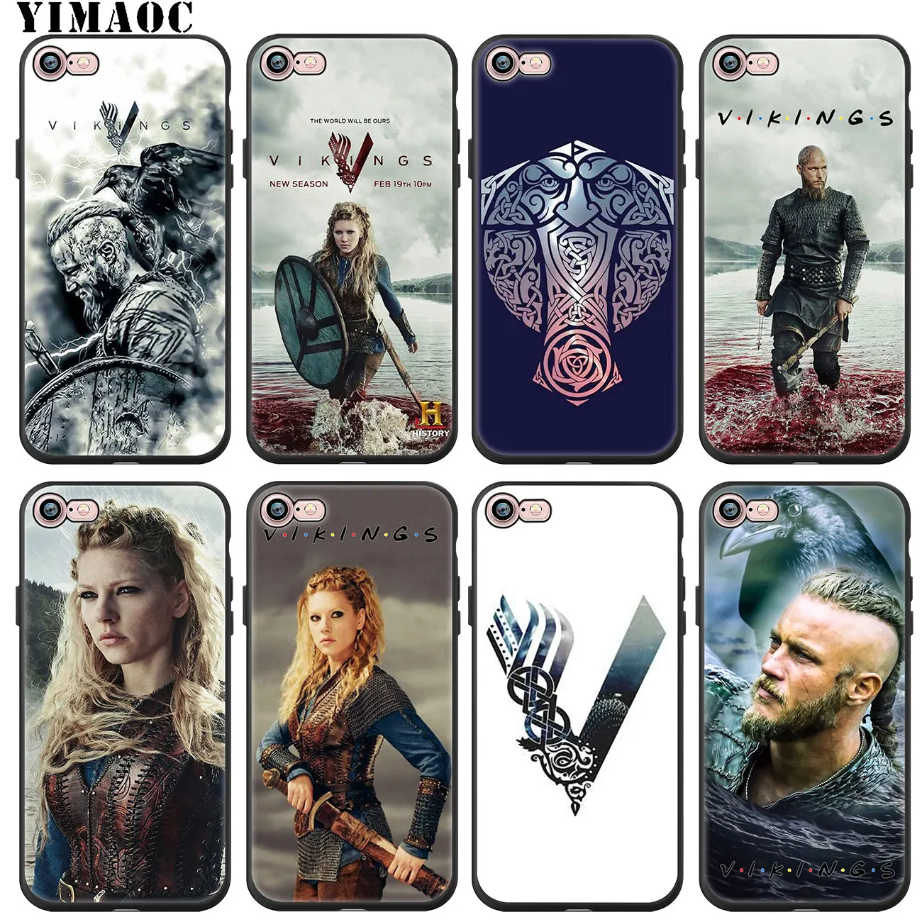 Модный мягкий силиконовый чехол YIMAOC серии vikings 4 для iPhone 11 Pro XS Max XR X 6 6S 7 8 Plus 5 дюймов