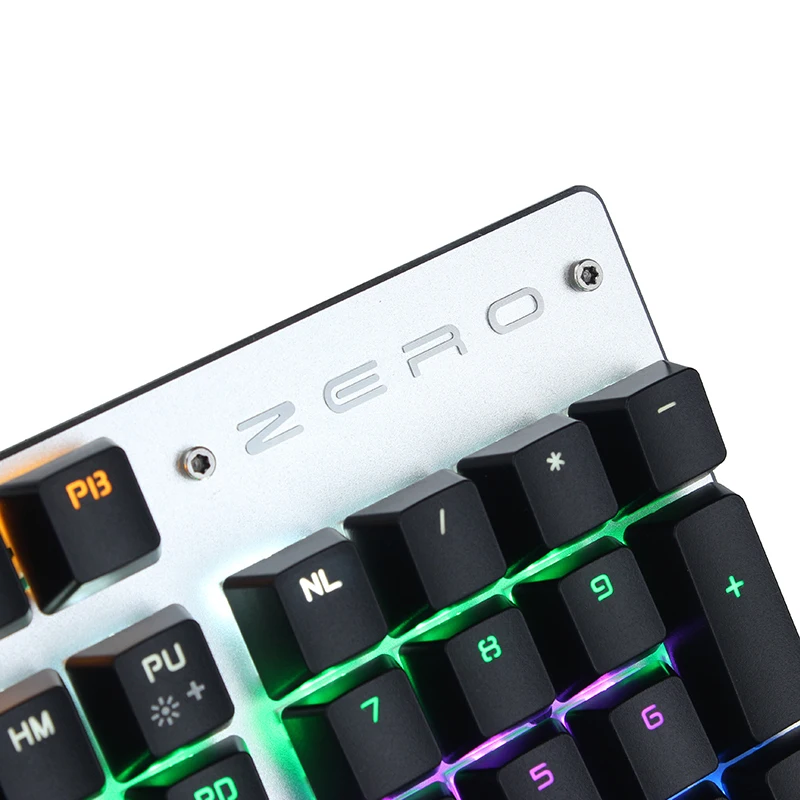 Metoo edition gaming Mechanical Keyboard 87/104 keys Anti-ghosting Luminous blue switch Backlit Wired keyboard English/Russian