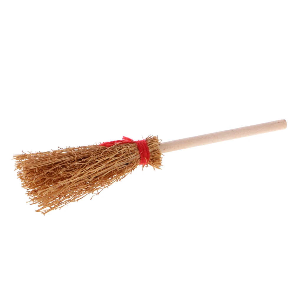 1:12 Scale Bamboo Broom Dollhouse Miniature Furniture Kit Cleaning Tool