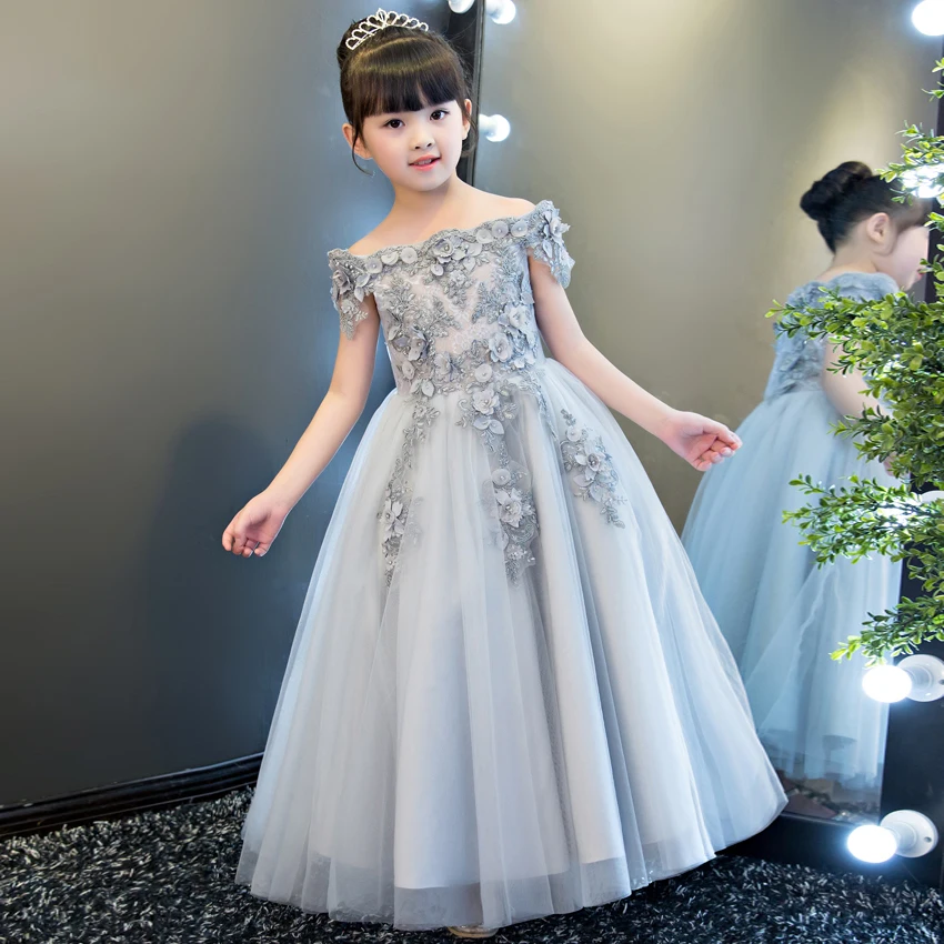 2017 New High Quality European Luxury Children Girls Embroidery Flowers Princess Lace Dress Birthday Wedding Party Long Dress
2017 New High Quality European Luxury Children Girls Embroidery Flowers Princess Lace Dress Birthday Wedding Party Long Dress