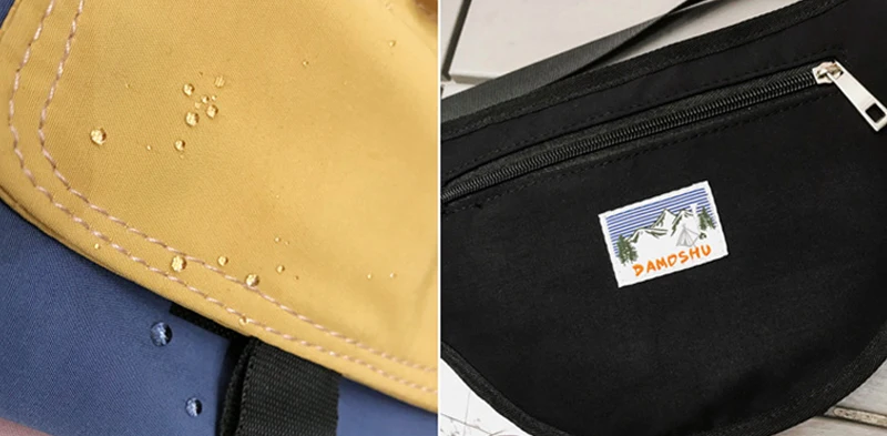 ZDARLBO Women's Waist Bag Fashion Splicing Fanny Pack Women's Nylon Chest Bag Shoulder Messenger Pockets Banana Bag Small Pocket