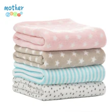 Buy Baby Muslin Blanket Swaddle 29x39in Air Condition Fleece Infant Stroller Cover Striped Star Dot Casual Sleeping Bed Supplies Free Shipping