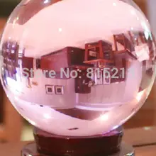 Природного кварца Розовый Магический кристалл исцеления Бал Сфера 40 мм+ подставка