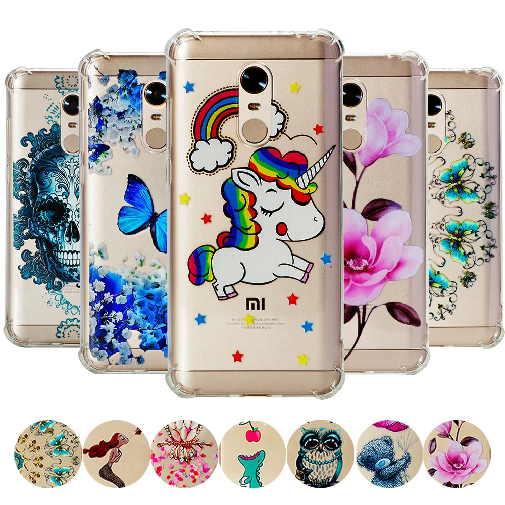 

for Xiaomi Redmi 5/ Redmi 5 Plus Case Fashion Slim Painting Pattern Transparent Soft Cover Reinforced Corner Protective Shell