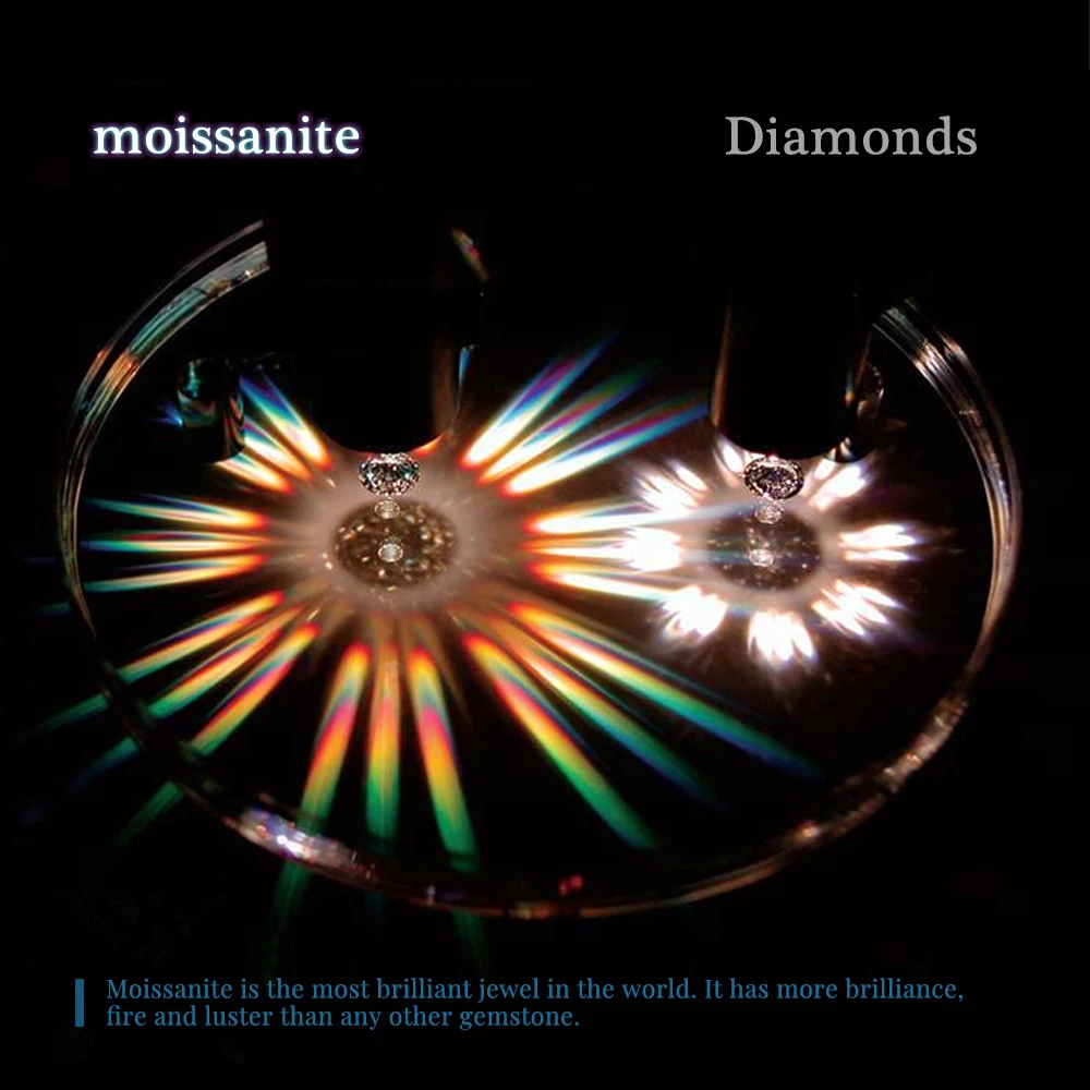 NiceGems Moissanite 4 5 мм 0 карат GH бесцветный круглый отличные Сердца и стрелы вырезанный