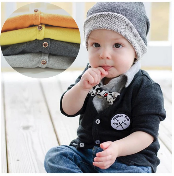 2016 INS Hot Autumn baby boys girls Sweaters Knitted Single breasted