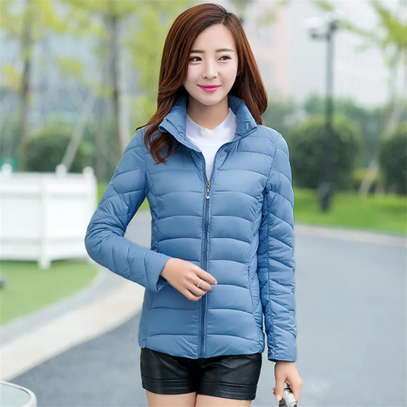 Mom Thin Light Jacket Short Tops Winter Jacket Women Coat Korean Slim Plus size Female Parka Coat Padded Jacket Casual Basic
