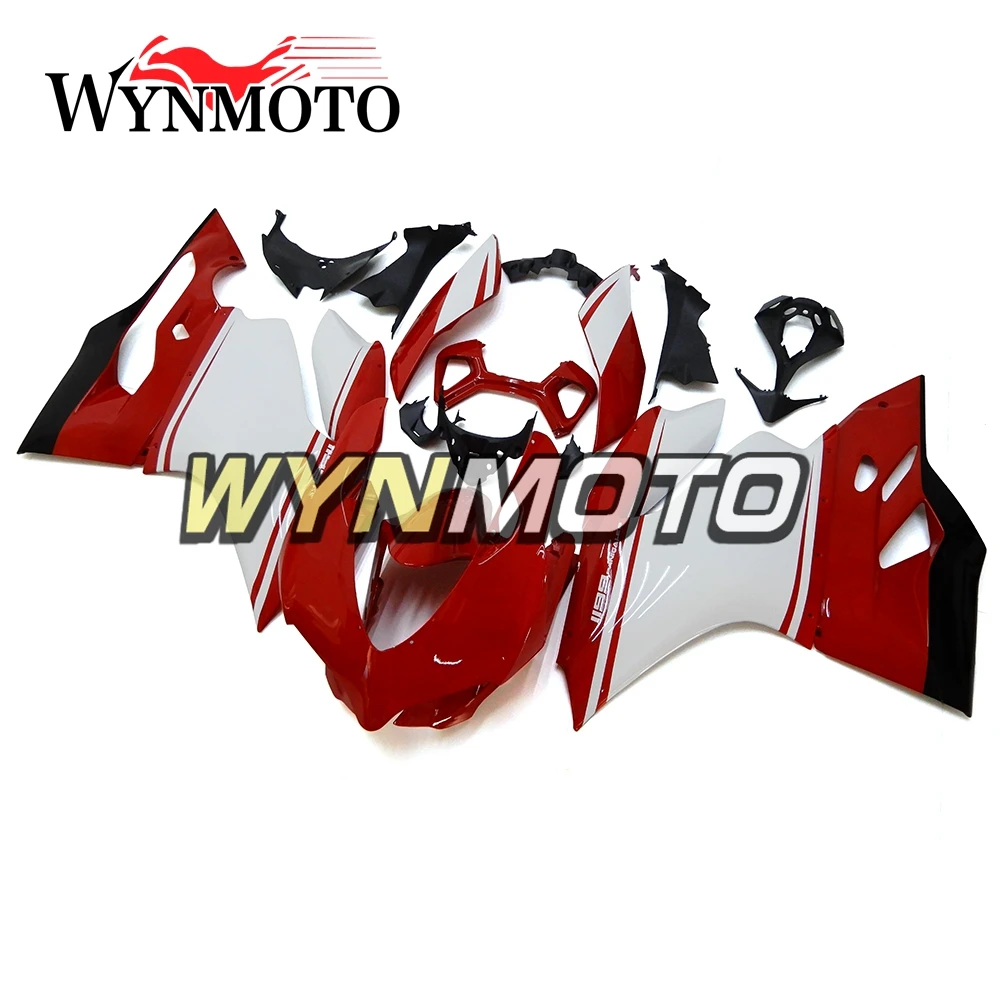 

Full White Red Fairings For Ducati 899 1199 2012-2013 Injection ABS Plastics 12 13 Motorcycle Bodywork Cowlings Panel Frame Hull