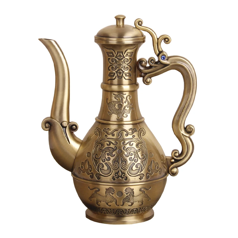 

770ML Bronze wine pot European style art antique kettle drinkware