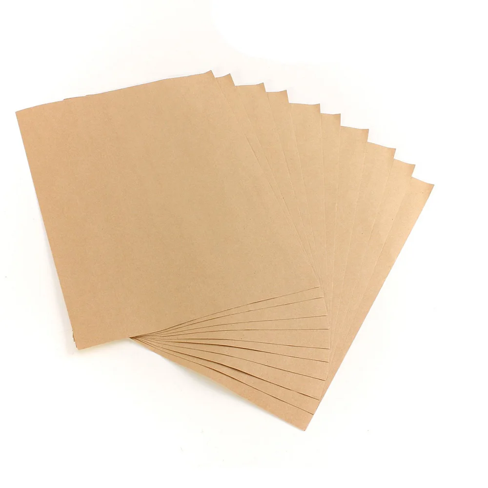 10pcs Kraft Sticker Paper Heat Toner Transfer A4 Self Adhesive Brown Kraft Printing Copy Label