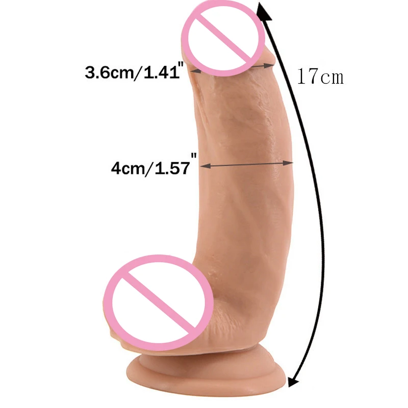 Super soft huge dildo flesh/brown male artificial penis big thick dick suction cup dildo realistic anal dildo sex toys for women