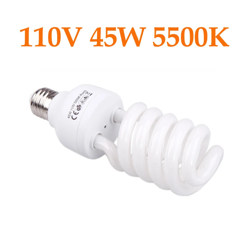 Studio Photo,ampoule E27 220V110V 5500K 45W, lampe d'éclairage pour